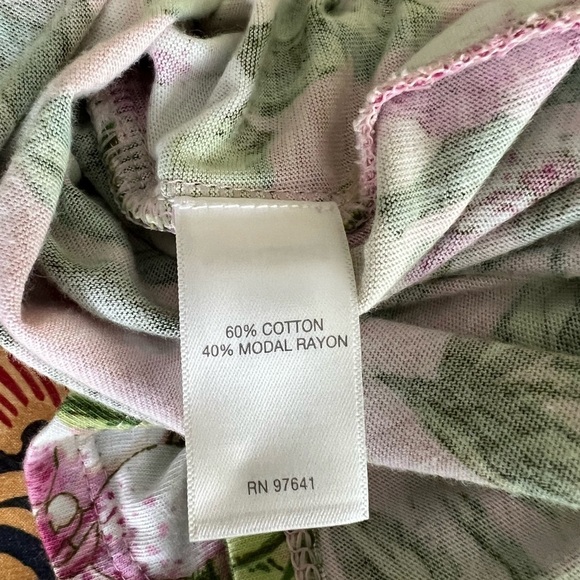 JJill Petite Small Pink and Green Floral Dress with Pockets - Picture 6 of 8